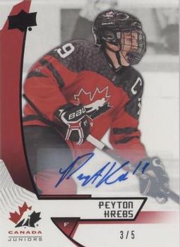 2019 Upper Deck Team Canada Juniors - Black Autographs #73 Peyton Krebs Front
