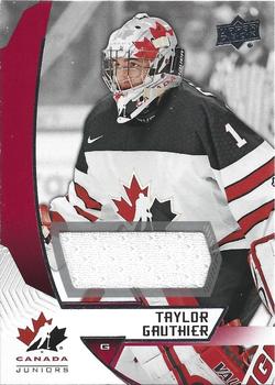 2019 Upper Deck Team Canada Juniors - Jersey Relics #83 Taylor Gauthier Front