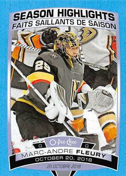 2019-20 O-Pee-Chee - Blue Border #593 Marc-Andre Fleury Front