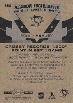2019-20 O-Pee-Chee - Blue Border #598 Sidney Crosby Back