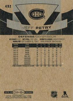 2019-20 O-Pee-Chee - Gold Border #492 Jeff Petry Back