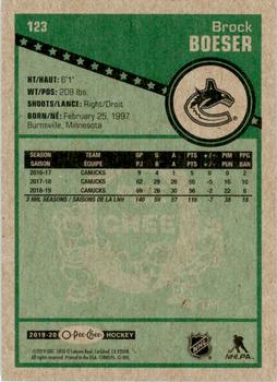 2019-20 O-Pee-Chee - Retro #123 Brock Boeser Back