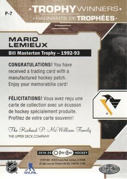 2019-20 O-Pee-Chee - Trophy Patches #P-7 Mario Lemieux Back
