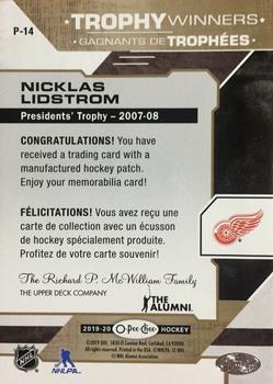 2019-20 O-Pee-Chee - Trophy Patches #P-14 Nicklas Lidstrom Back