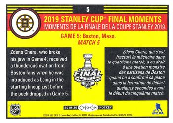 2019-20 O-Pee-Chee - 2019 Stanley Cup Final Moments #5 Zdeno Chara Back