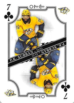 2019-20 O-Pee-Chee - Playing Cards #7♣ P.K. Subban Front