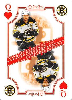 2019-20 O-Pee-Chee - Playing Cards #Q♥ Patrice Bergeron Front