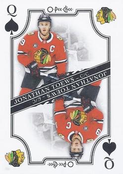 2019-20 O-Pee-Chee - Playing Cards #Q♠ Jonathan Toews Front