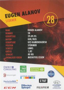 2015-16 Dusseldorfer EG Postcards #NNO Eugen Alanov Back