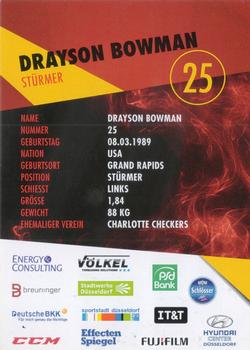 2015-16 Dusseldorfer EG Postcards #NNO Drayson Bowman Back