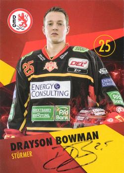 2015-16 Dusseldorfer EG Postcards #NNO Drayson Bowman Front