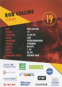 2015-16 Dusseldorfer EG Postcards #NNO Rob Collins Back