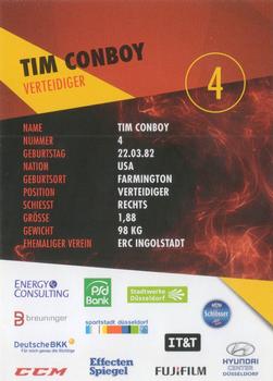 2015-16 Dusseldorfer EG Postcards #NNO Tim Conboy Back