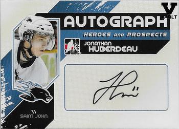 2015-16 In The Game Final Vault - 2010-11 In The Game Heroes and Prospects Autographs (Black Vault Stamp) #A-JH Jonathan Huberdeau Front