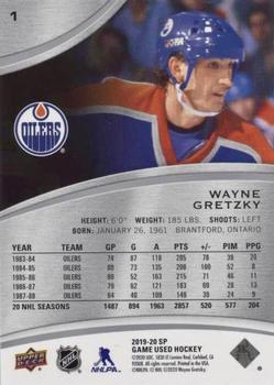 2019-20 SP Game Used #1 Wayne Gretzky Back