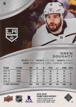 2019-20 SP Game Used #9 Drew Doughty Back