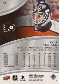 2019-20 SP Game Used #52 Ron Hextall Back