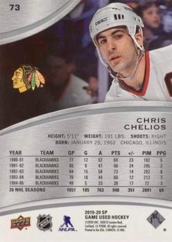 2019-20 SP Game Used #73 Chris Chelios Back