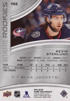 2019-20 SP Game Used #103 Kevin Stenlund Back