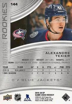 2019-20 SP Game Used #144 Alexandre Texier Back