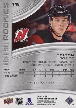 2019-20 SP Game Used #148 Colton White Back