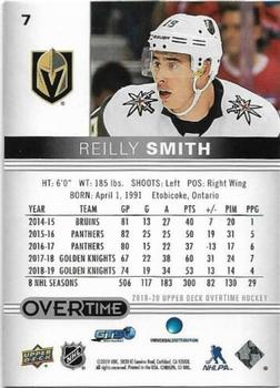 2019-20 Upper Deck Overtime #7 Reilly Smith Back