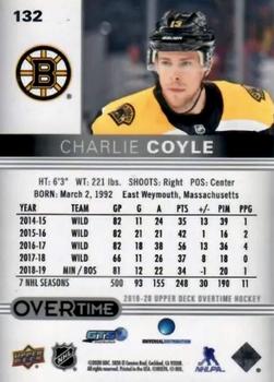 2019-20 Upper Deck Overtime #132 Charlie Coyle Back