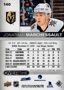 2019-20 Upper Deck Overtime #140 Jonathan Marchessault Back