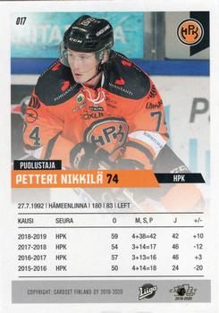2019-20 Cardset Finland Series 1 #017 Petteri Nikkilä Back