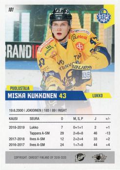 2019-20 Cardset Finland Series 1 #101 Miska Kukkonen Back