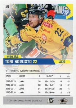 2019-20 Cardset Finland Series 1 #106 Toni Koivisto Back