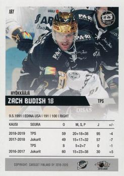 2019-20 Cardset Finland Series 1 #161 Zach Budish Back