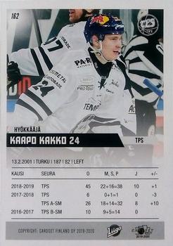 2019-20 Cardset Finland Series 1 #162 Kaapo Kakko Back