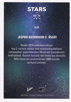 2019-20 Cardset Finland Series 1 - Stars of 2010 #15 Jesperi Kotkaniemi Back