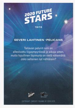 2019-20 Cardset Finland Series 1 - 2020 Future Stars #10 Severi Lahtinen Back