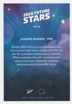 2019-20 Cardset Finland Series 1 - 2020 Future Stars #14 Kaapo Kakko Back
