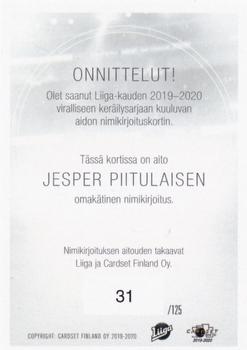 2019-20 Cardset Finland Series 1 - Signature #NNO Jesper Piitulainen Back