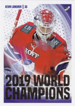 2019-20 Cardset Finland Series 1 - 2019 World Champions #1 Kevin Lankinen Front