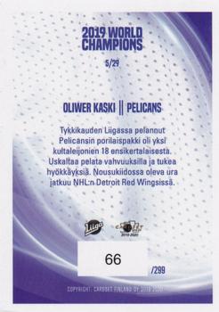 2019-20 Cardset Finland Series 1 - 2019 World Champions #5 Oliwer Kaski Back
