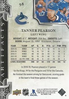 2019-20 Upper Deck Artifacts - Emerald #98 Tanner Pearson Back