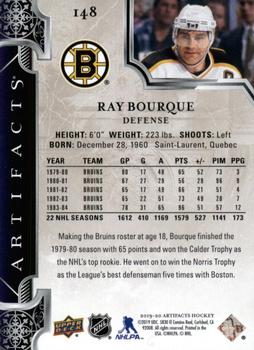 2019-20 Upper Deck Artifacts - Purple #148 Ray Bourque Back