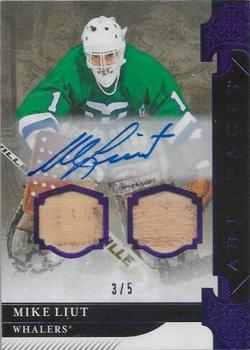 2019-20 Upper Deck Artifacts - Auto Materials Purple #149 Mike Liut Front