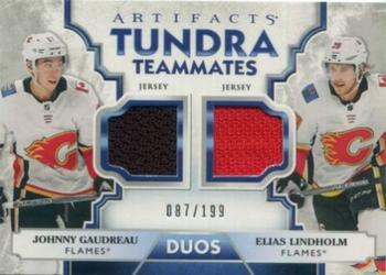 2019-20 Upper Deck Artifacts - Tundra Teammates Duos #T2-CAL Johnny Gaudreau / Elias Lindholm Front