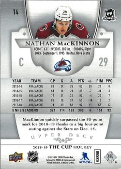 2018-19 Upper Deck The Cup #14 Nathan MacKinnon Back