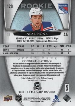 2018-19 Upper Deck The Cup #120 Neal Pionk Back