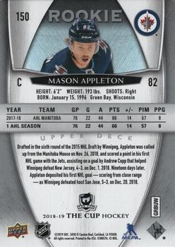 2018-19 Upper Deck The Cup #150 Mason Appleton Back