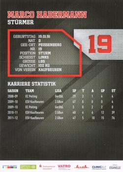 2012-13 Dusseldorfer EG Postcards #NNO Marco Habermann Back