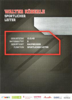 2012-13 Dusseldorfer EG Postcards #NNO Walter Koberle Back