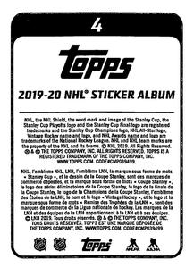 2019-20 Topps NHL Sticker Collection #4 Jakob Silfverberg Back