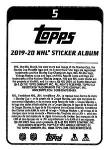 2019-20 Topps NHL Sticker Collection #5 Adam Henrique Back